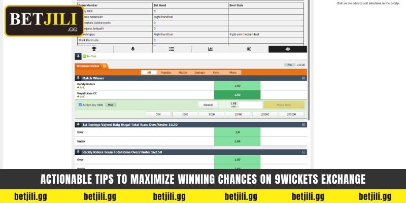 Actionable tips to maximize winning chances on 9Wickets Exchange - Betjili 9Wickets স্পোর্টস স্ট্র্যাটেজি