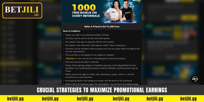 Crucial strategies to maximize promotional earnings - Betjili রেফারেল কৌশল
