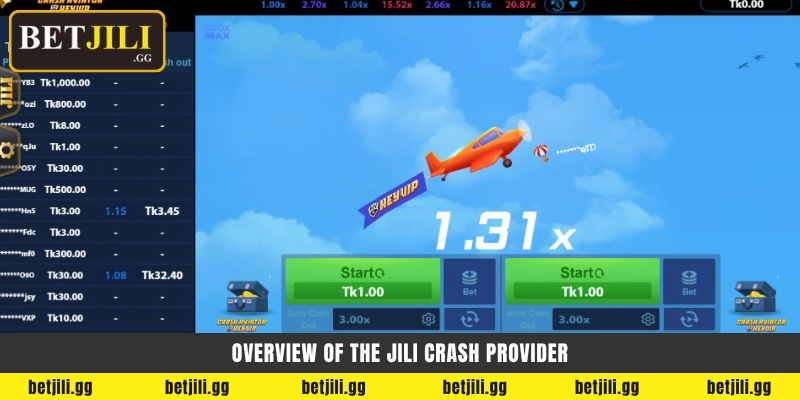 Betjili-তে JILI Crash Game অনলাইন খেলার নিয়ম এবং প্রতি রাউন্ডে জয়ের কৌশল 2 Overview of the JILI Crash provider - JILI ক্র্যাশ প্রোভাইডার ওভারভিউ