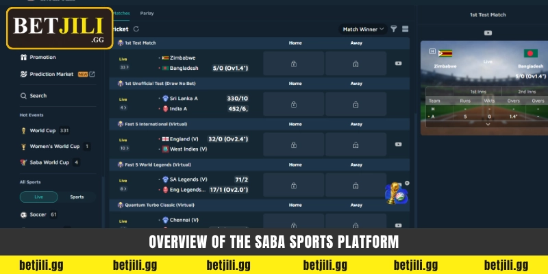 Overview of the Saba Sports platform - Saba Sports প্ল্যাটফর্ম ওভারভিউ